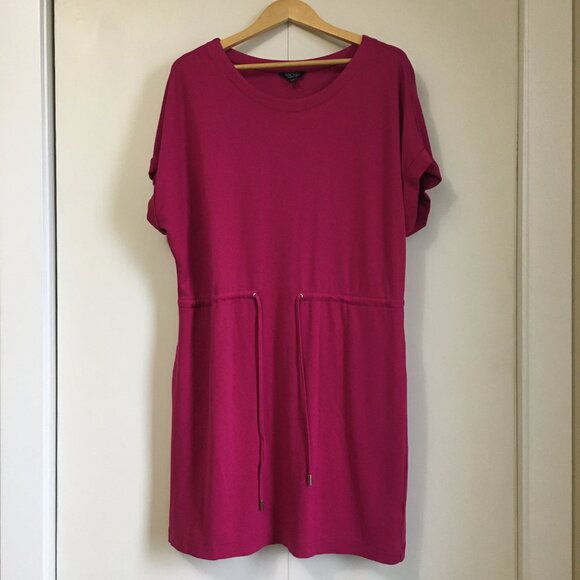 RACHEL Rachel Roy Magnolia Pink Tie Waist Pocketed Rayon Dress - Picture 2 of 10